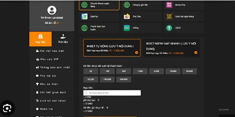Một số quy định liên quan đến tiền gửi của nhà cái 8kbet